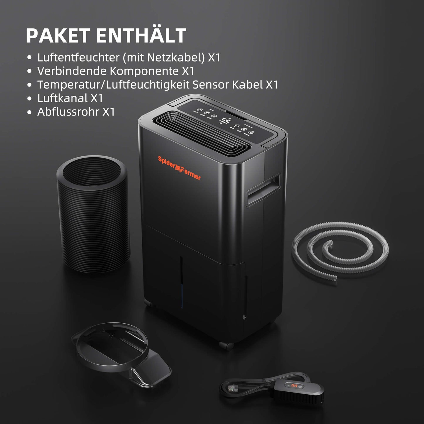 Spider Farmer Luftentfeuchter 15 L für Growboxen