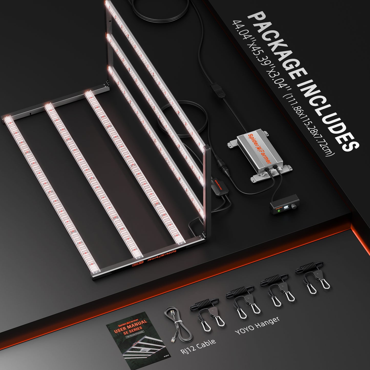 Spider Farmer SE7000 730W Led Grow Light with Bluetooth & WiFi Smart APP Control