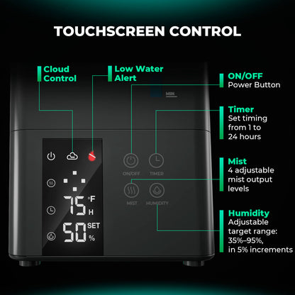 Mars Hydro Luftbefeuchter 6 L Smart – Ultraschall-Befeuchter für Growbox mit iControl-Anschluss