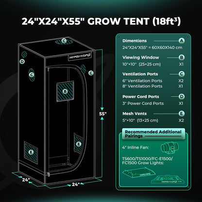 Mars Hydro 60x60x140cm Growbox