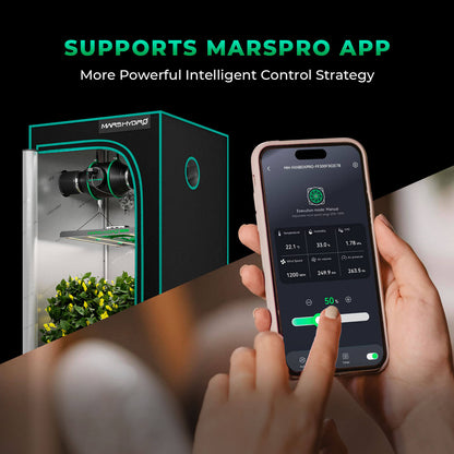 Mars Hydro Growbox Komplettset 100x100x180 cm mit FC 3000 300W & App-Steuerung