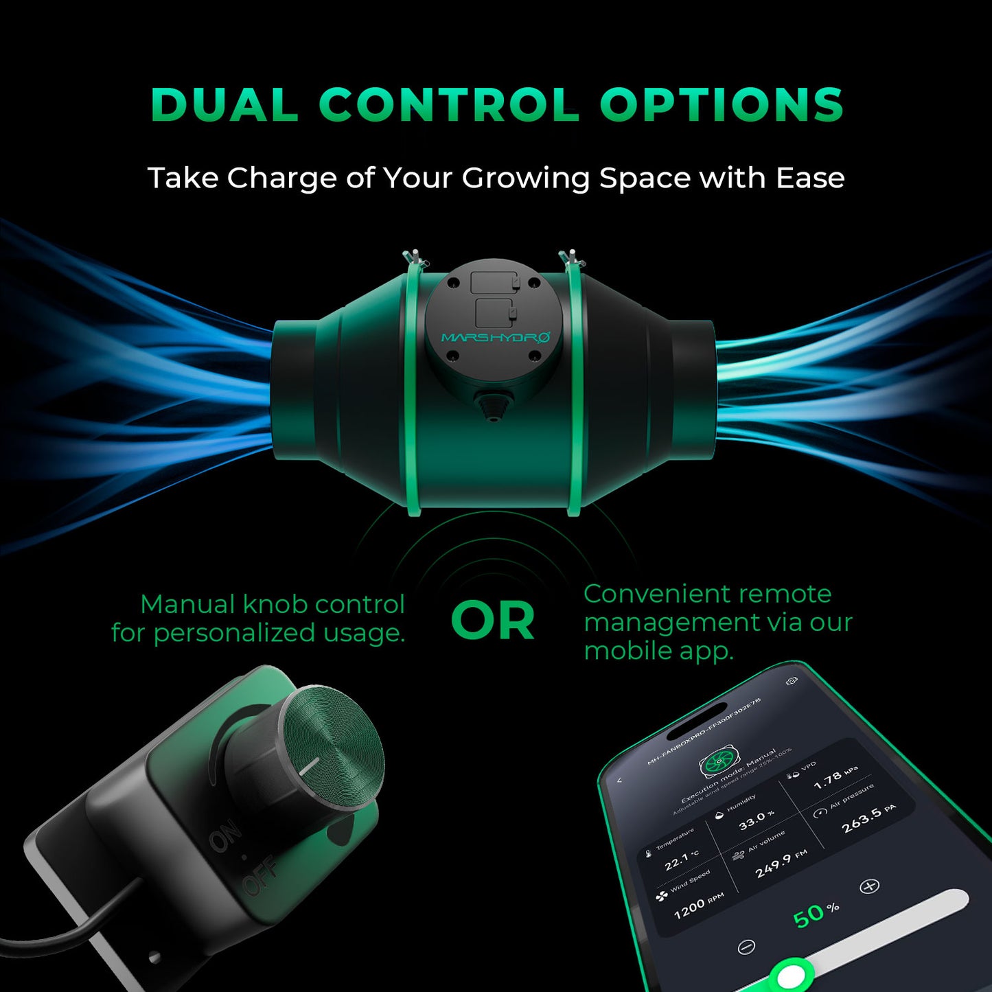 Mars Hydro 4-Zoll iFresh Komplett-Ventilator-Kit