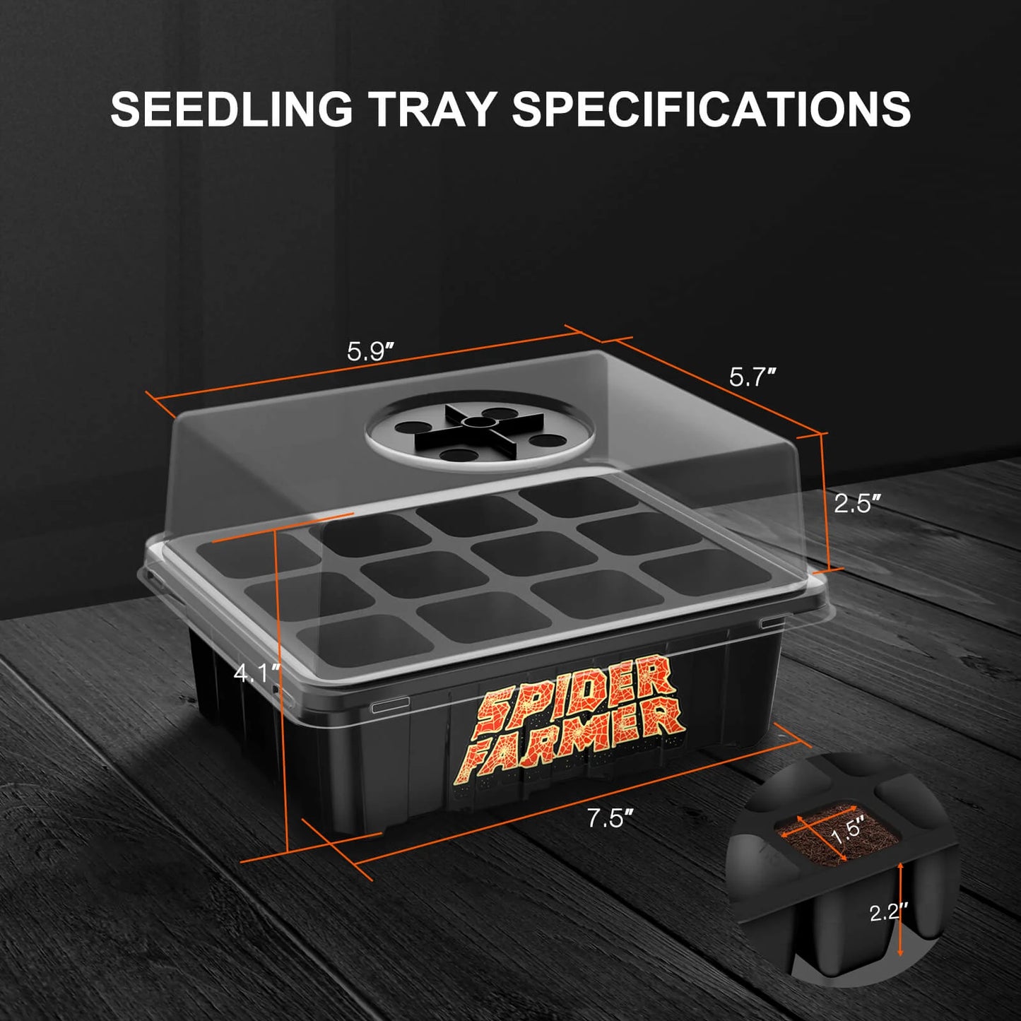4 Pack Spider Farmer Seedtray - Anzuchtbox