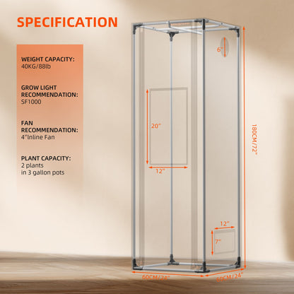 Spider Farmer 60x60x180cm Komplett Set Pro SF1000 LED 100 Watt mit Smarter Steuerung