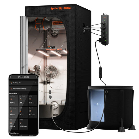 Smartes Grow box-Set 70×70×160 cm mit Bluetooth & WLAN