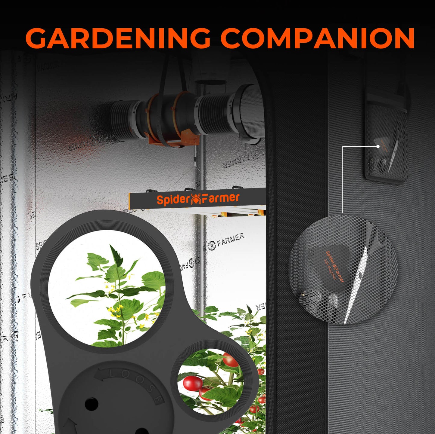 Spider Farmer® 30X-60X Jewelers Loop Magnifier mit LED Licht - Trichomen Lupe