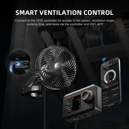 2025 Spider Farmer GGS Controller Kit with Next-Gen 6” Clip Fan