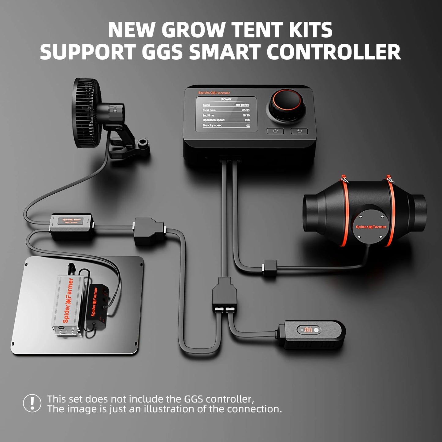 2025 Spider Farmer® 70x70x160cm Complete Grow Tent Kit丨SF1000 301H EVO