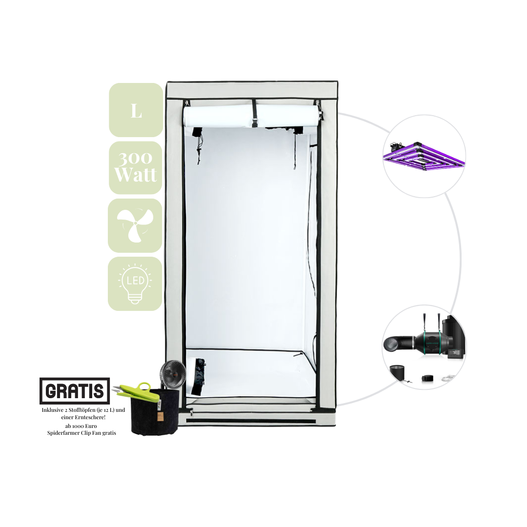 Homebox L Grow Set + Lumatek ATS300W Pro +Thermostat-Lüfter