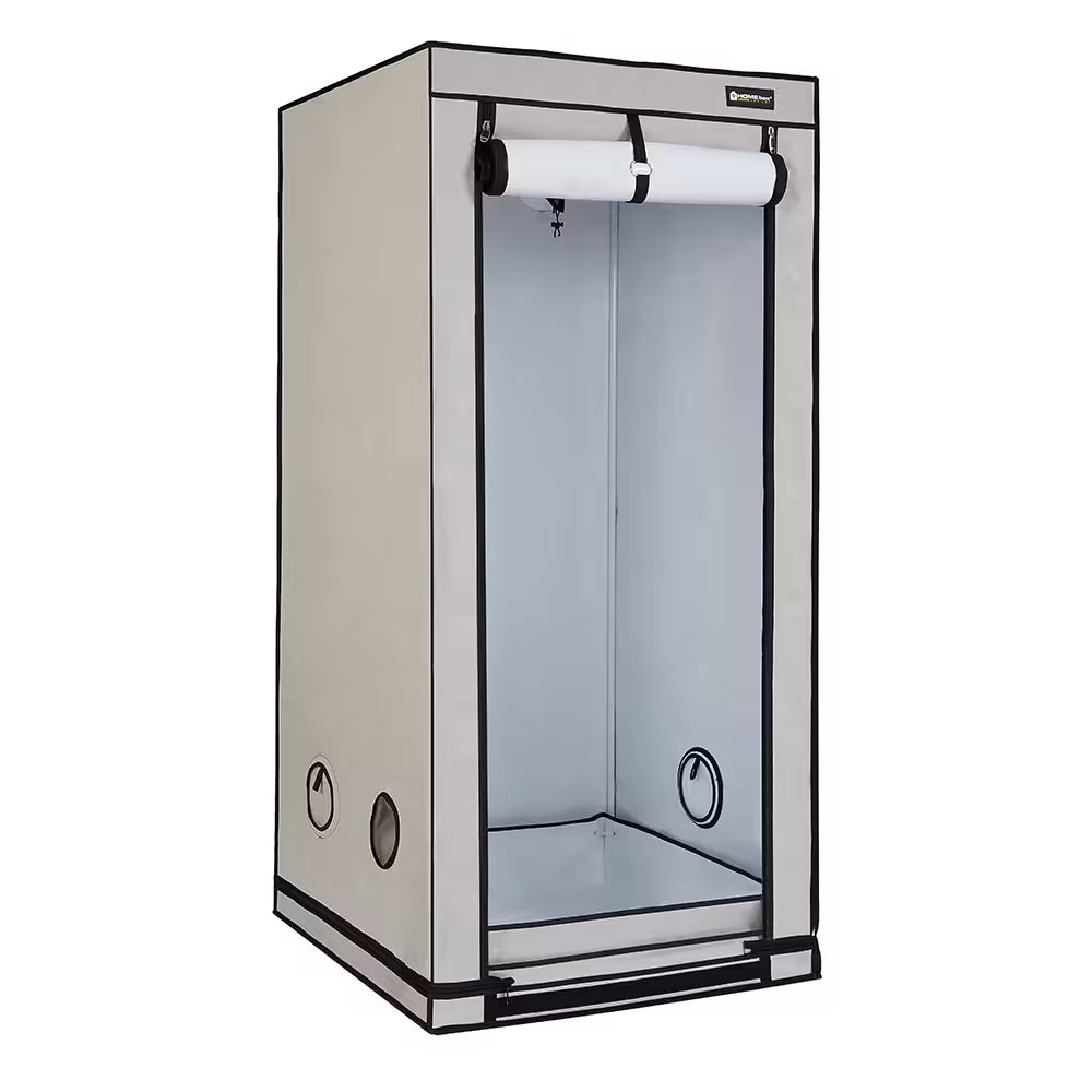 HOMEbox Ambient Q80+ Growbox 80x80x180 cm – beiges Growzelt, Frontansicht