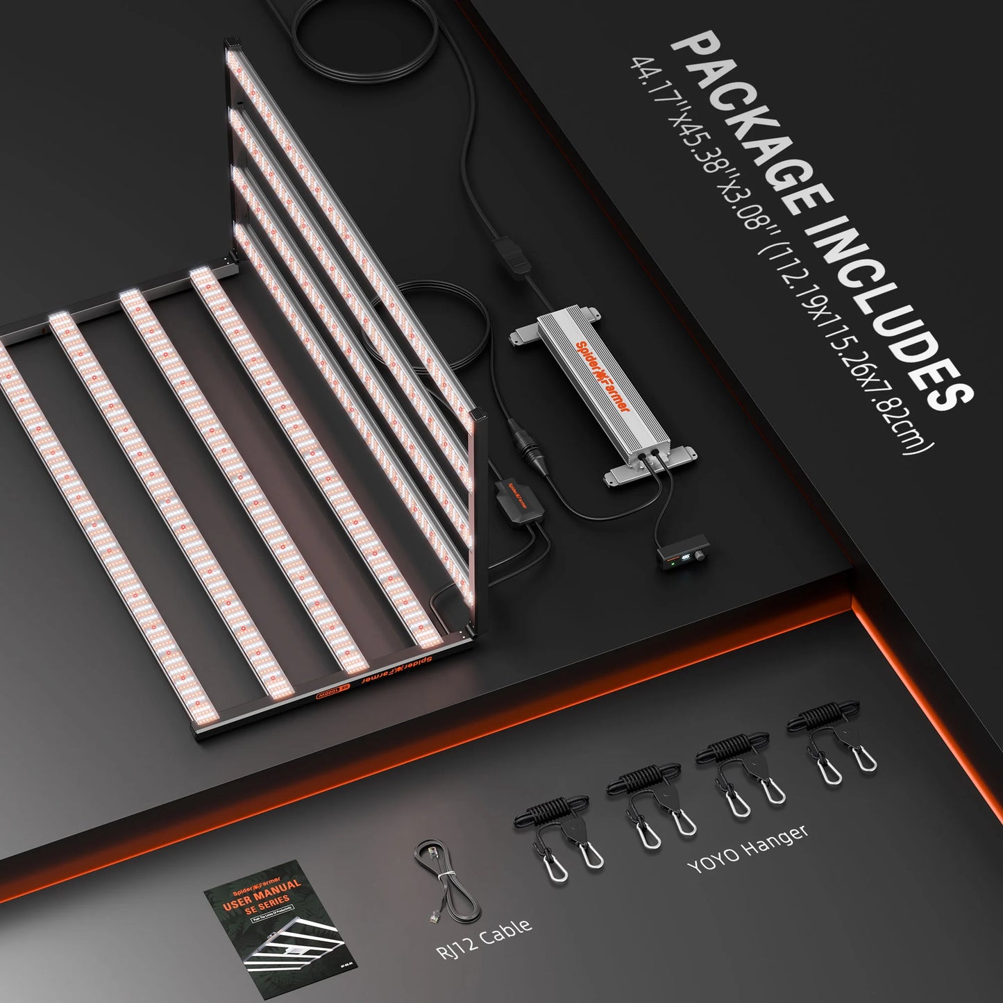 Spider Farmer SE 1000W LED Grow Light CO2 Horticulture Commercial Vertical Lampe