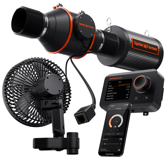 2025 Spider Farmer GGS Controller Kit with Next-Gen 6” Clip Fan