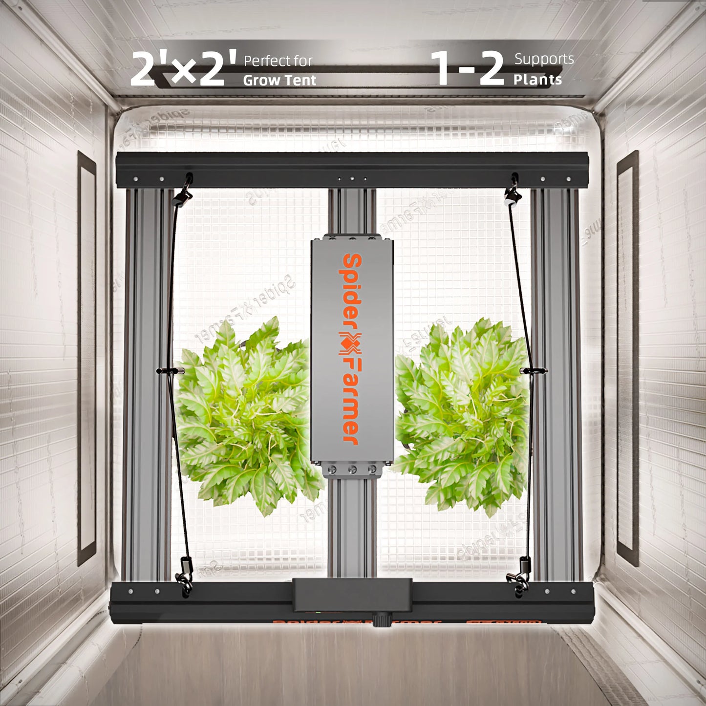 Smartes Grow box-Set 70×70×160 cm mit Bluetooth & WLAN