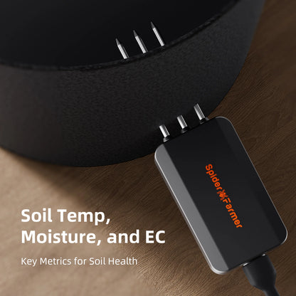 Spider Farmer GGS AC10 Smarte Steckdosenleiste mit Temperatur-, Feuchtigkeits- und Lichtsensor