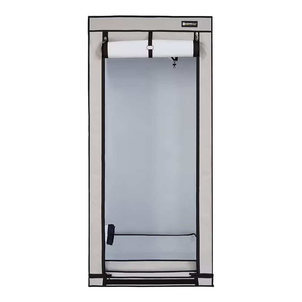 HOMEbox Ambient Q80+ Growbox 80x80x180 cm – geöffnet mit weißer PAR+ Innenbeschichtung