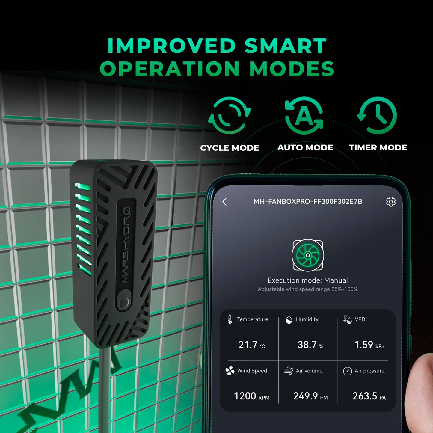 Mars Hydro iFresh 6-Zoll Smart Inline Rohrventilator und Aktivkohlefilter