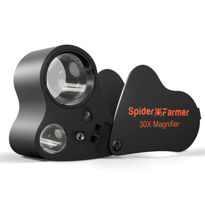 Spider Farmer® 30X-60X Jewelers Loop Magnifier mit LED Licht - Trichomen Lupe