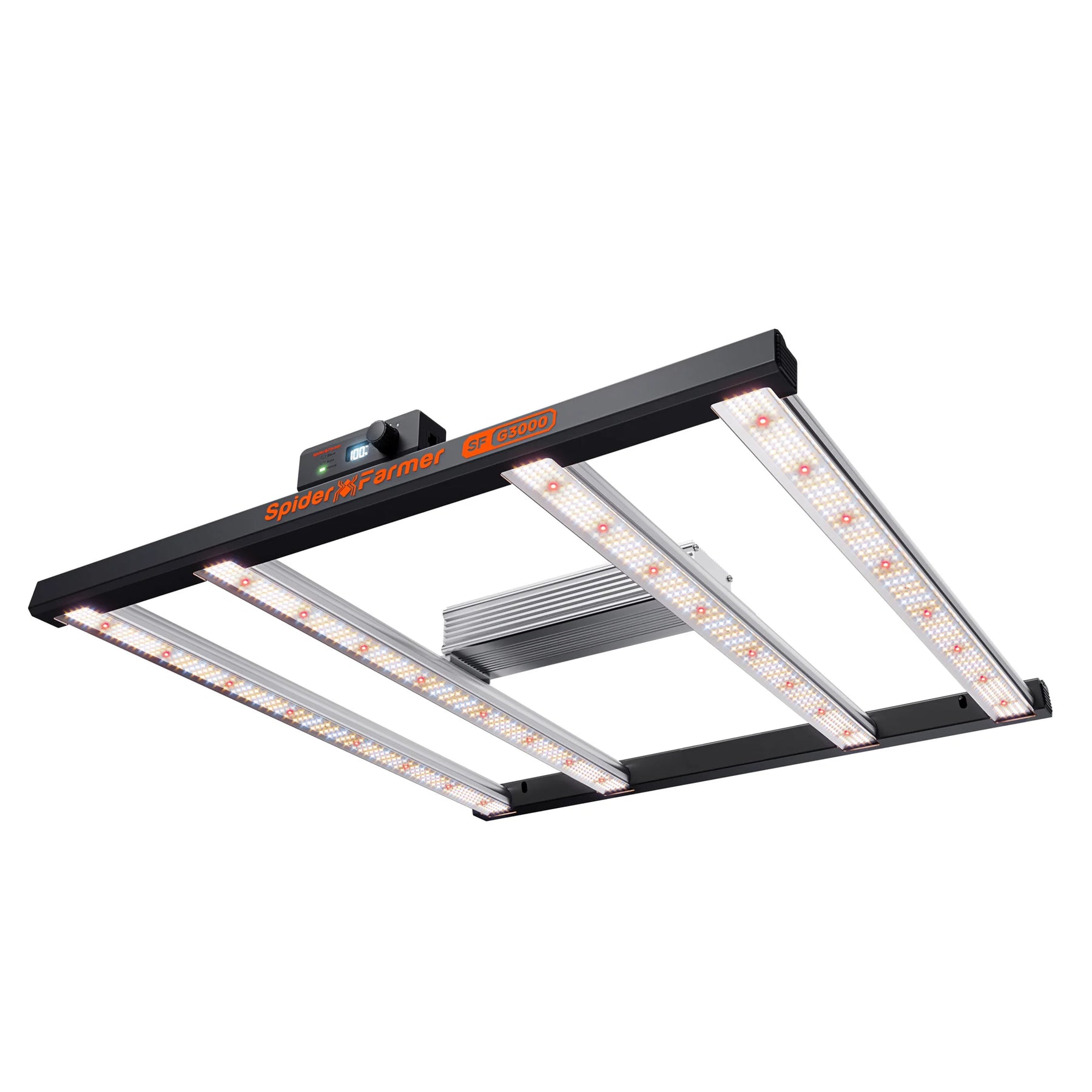 Spider Farmer G3000 300W LED Growlampe – vier Bars mit Bridgelux-Dioden, Ansicht von unten