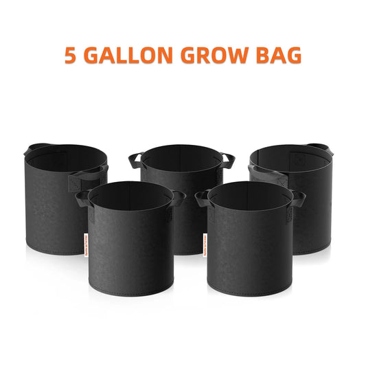Spider Farmer 5 Gallon (19 Liter) Planting Grow Bag 5 Packs -Stofftöpfe