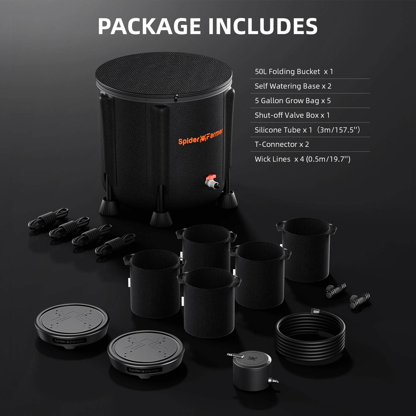 Spider Farmer 2 Pcs Self-watering System Kits For Grow Tents -Bewässerungssystem