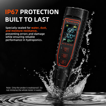 Pre Order | Spider Farmer® 5-in-1 pH Hydroponic Meter Kit