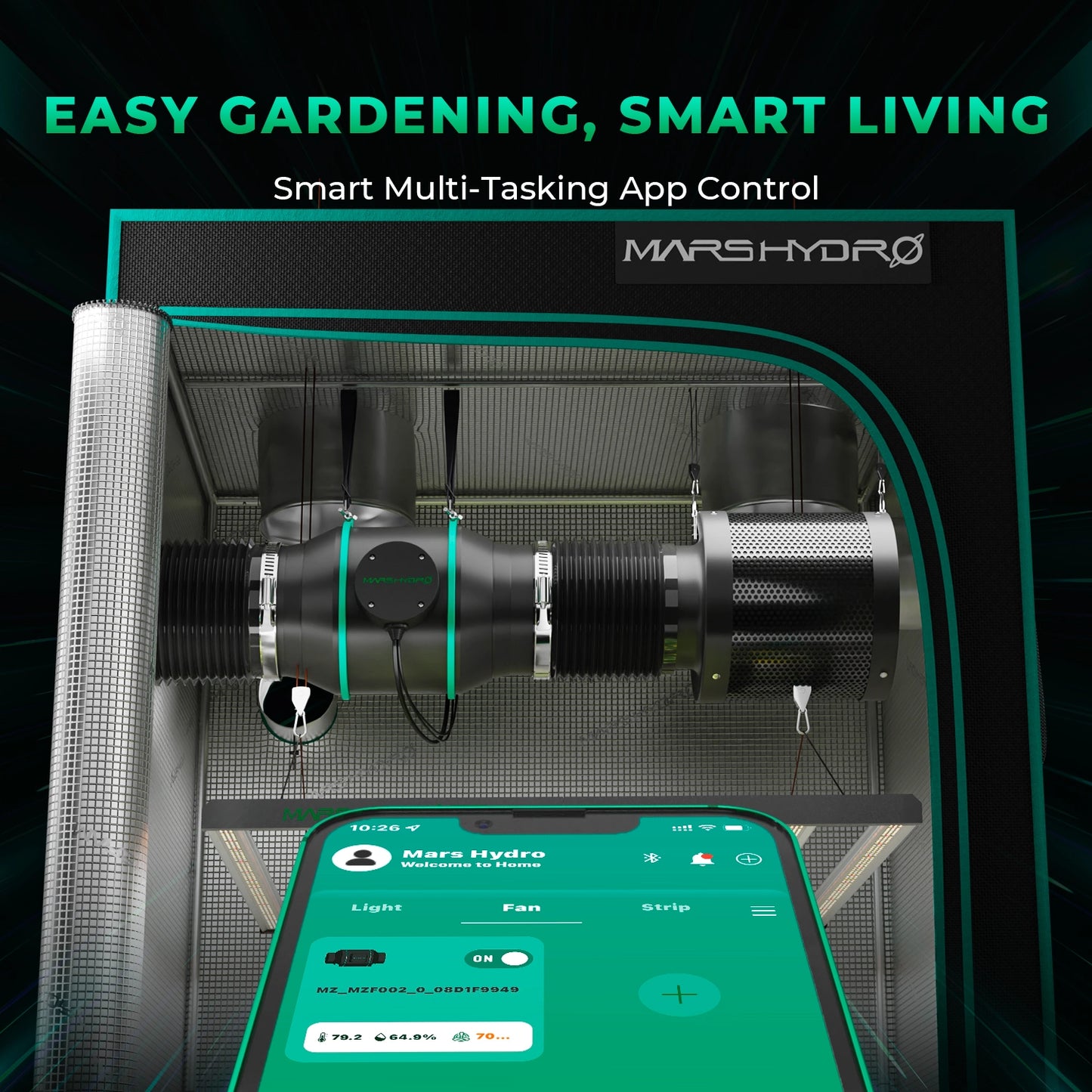 Mars Hydro FC-E4800 LED Komplett Set 100x100x180cm