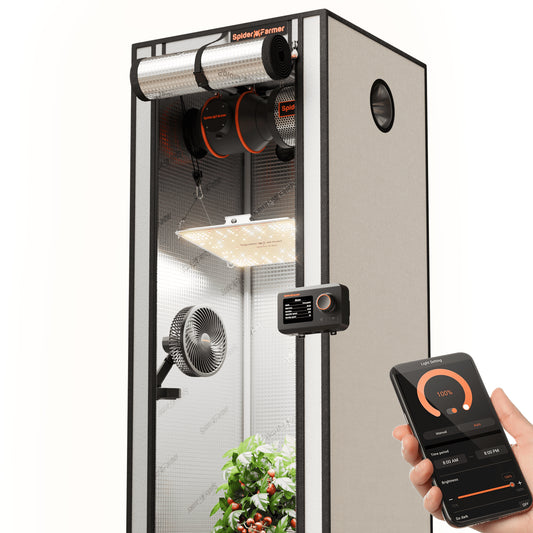 2025 Newest Version Spider Farmer® 60x60cm 2000D Complete Grow Tent Kit丨SF1000