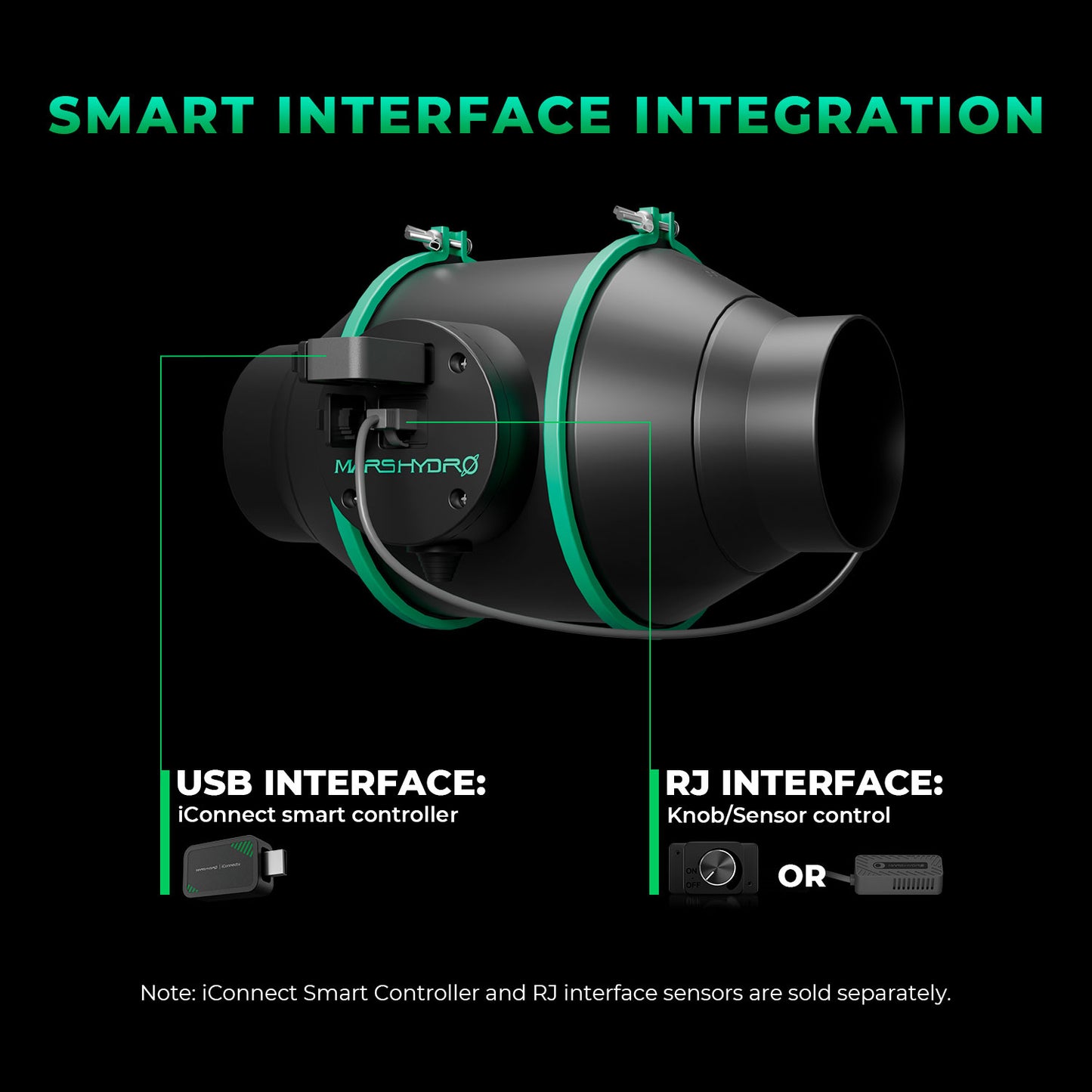 Mars Hydro iFresh 4-Zoll Smart Inline Rohrventilator und Aktivkohlefilter