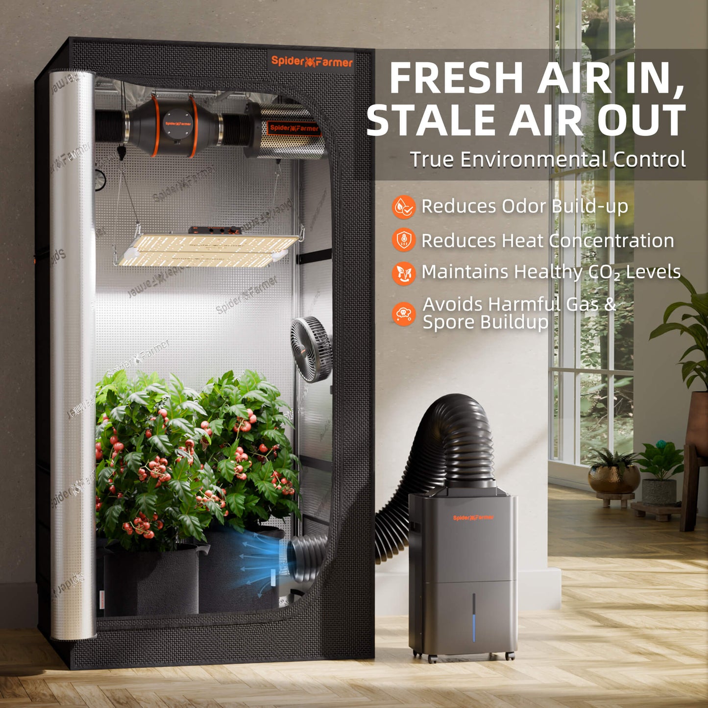 Spider Farmer Luftentfeuchter 15 L für Growboxen