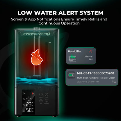 Mars Hydro Luftbefeuchter 6 L Smart – Ultraschall-Befeuchter für Growbox mit iControl-Anschluss