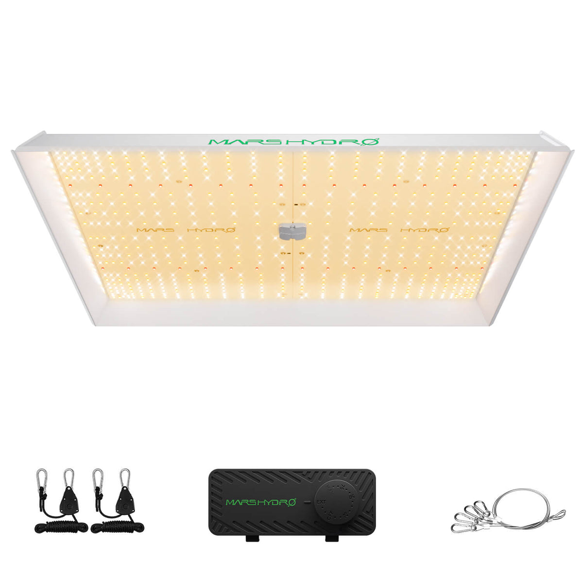 Mars Hydro TSW 2000 LED Growlampe 300W – Frontansicht mit weißem Reflektor