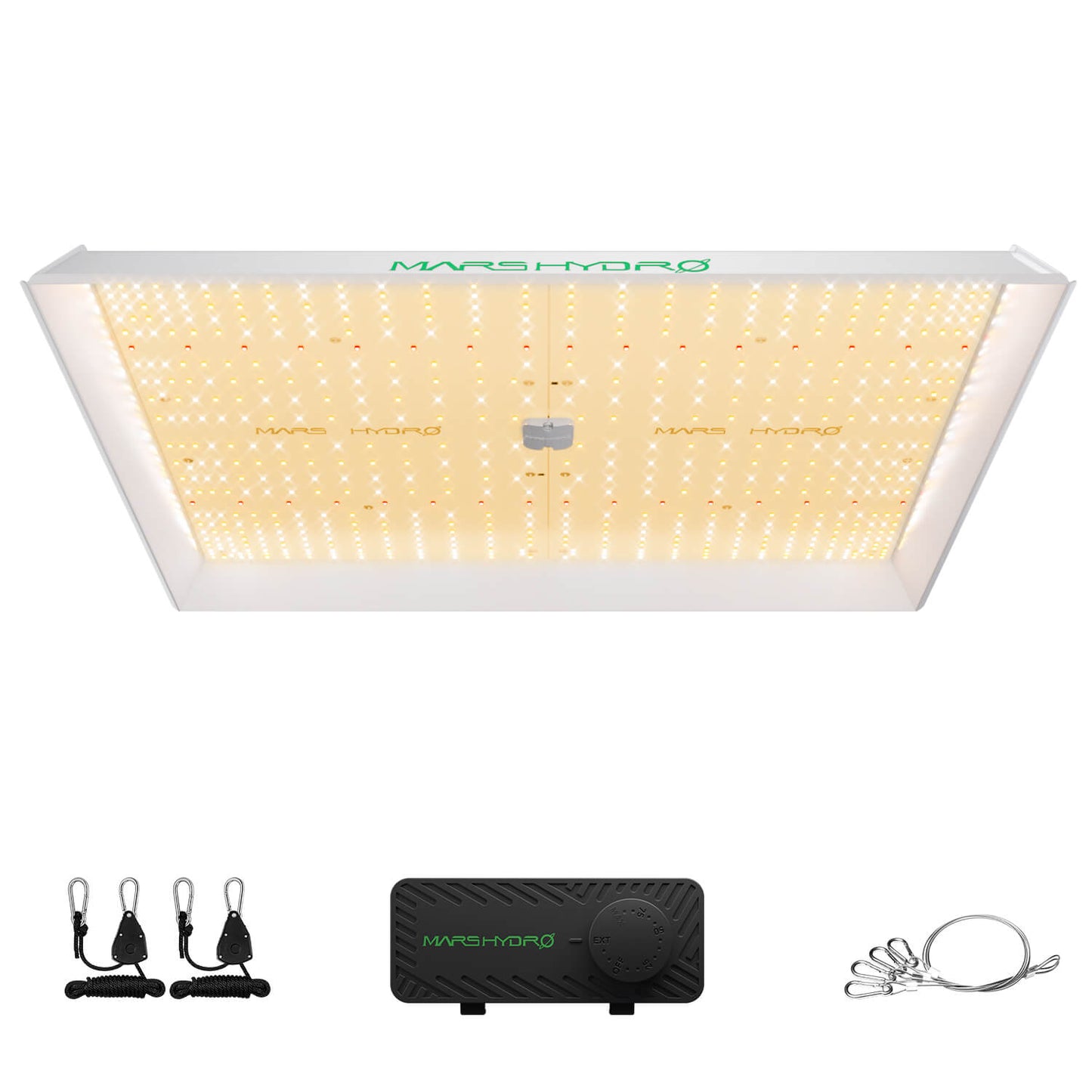 Mars Hydro TSW 2000 LED Growlampe 300W – Frontansicht mit weißem Reflektor