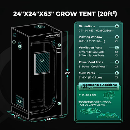 Mars Hydro Growbox 60×60×160 cm Pro | 2000D