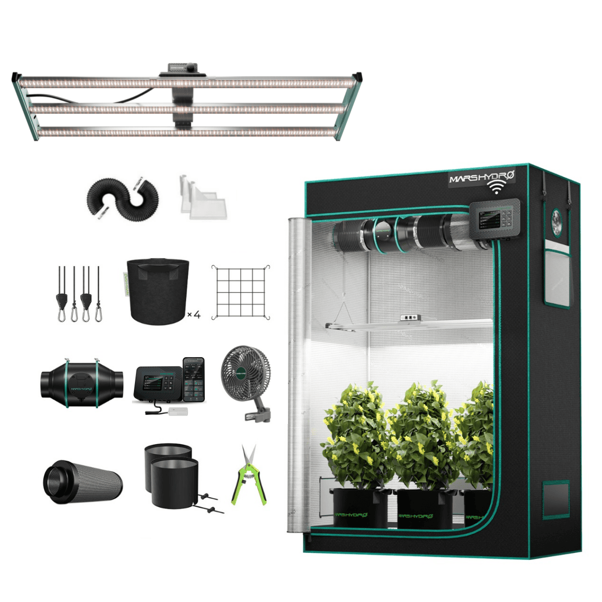 Mars Hydro FC-4000  Komplett Set 120x60x180 cm mit  iControl Smart Controller