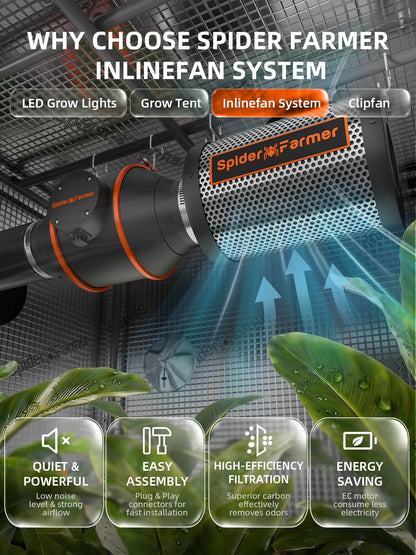 Spider Farmer Growbox Komplettset 90x90x180 cm mit G3000 300W & App-Steuerung