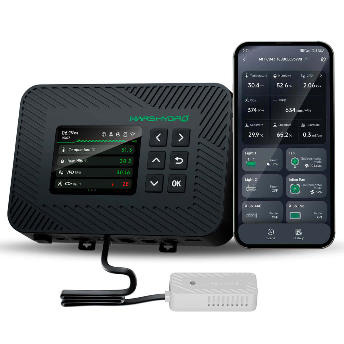 Mars Hydro iControl Smart Controller – WLAN-Steuergerät für Lampe, Lüfter und Klima
