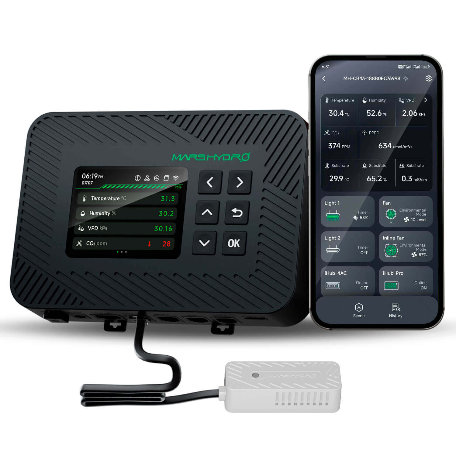 Mars Hydro iControl Smart Controller – WLAN-Steuergerät für Lampe, Lüfter und Klima