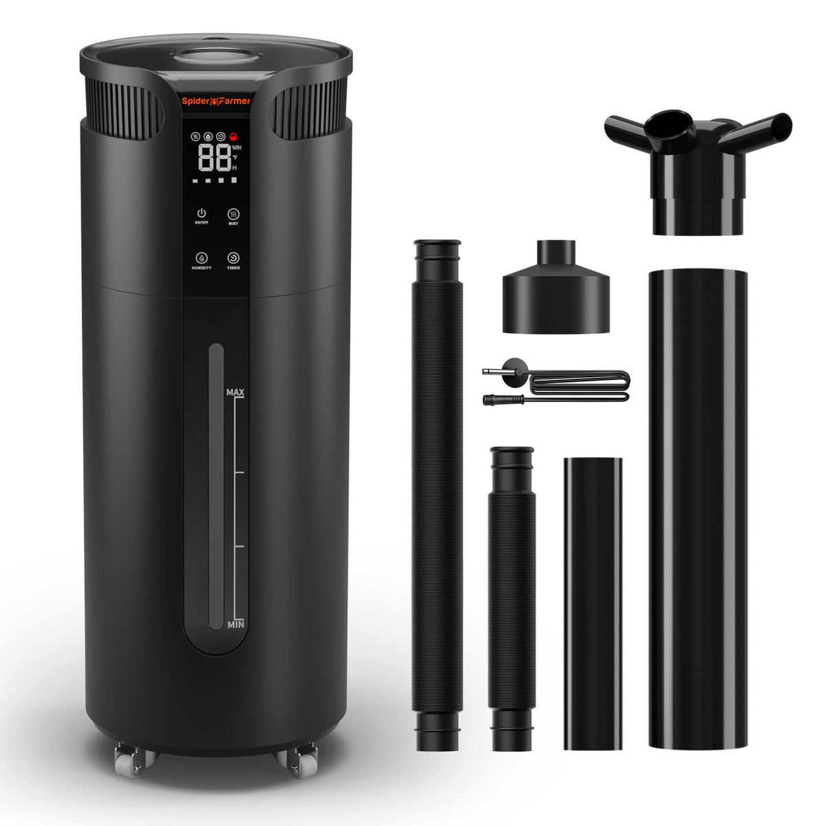 Spider Farmer Luftbefeuchter 16 L – Ultraschall-Befeuchter mit 1400 ml/h für große Growboxen und Grow-Räume