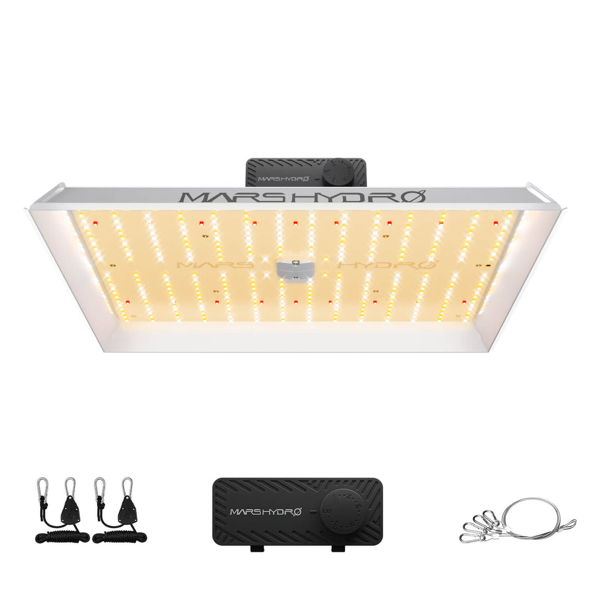 Mars Hydro TS1000 150W LED Growlampe – Vorderansicht mit Quantum Board