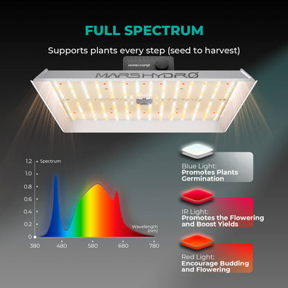 Mars Hydro TS1000 – Ansicht mit externem Treiber und Dimmer