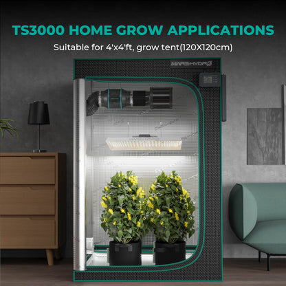 Mars Hydro TS 3000 Hängehöhe und Dimm-Empfehlung in der Growbox
