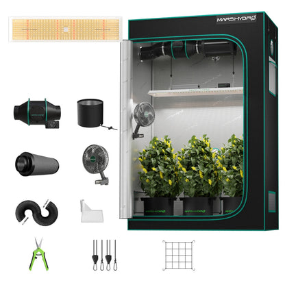 Mars Hydro 120x60x180 cm Komplett Set TSL 2000 LED 300 Watt