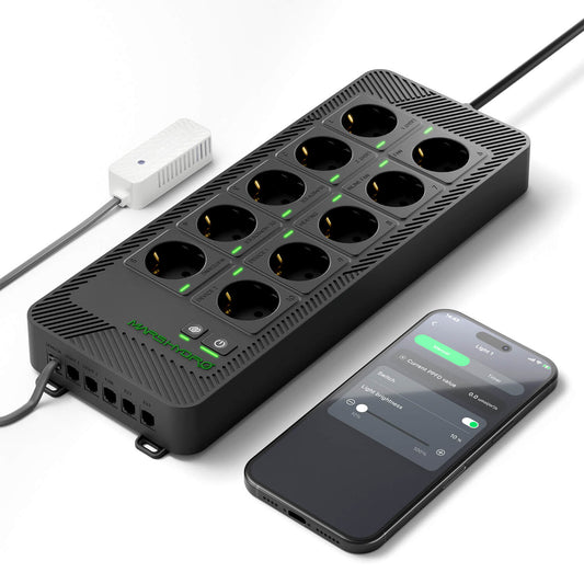Mars Hydro iHub Pro – smartes 10-fach-Hub mit beschrifteten Steckdosen