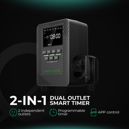 Mars Hydro iTime – smarte 2-fach-Zeitschaltuhr mit App