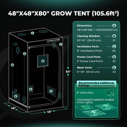 Mars Hydro 120x120x200cm Grow Box