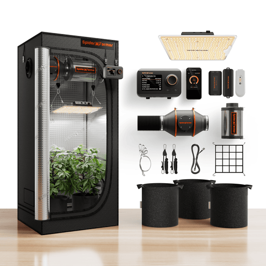 Spider Farmer SF1000D GGS Komplettset mit 60x60x140 cm Growzelt