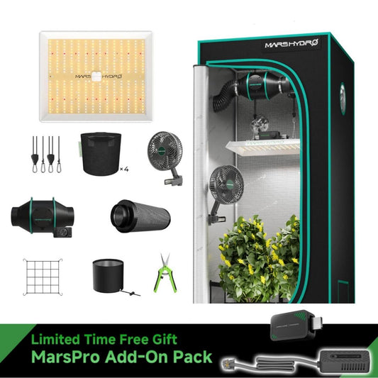 Mars Hydro TS 1000 LED 150 Watt  80x80x160 cm Komplett Set  LED 150 Watt